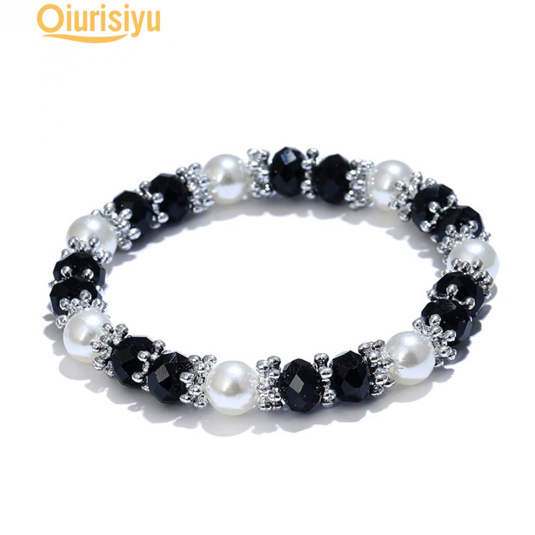 

Браслет женский, из искусственного жемчуга чёрный