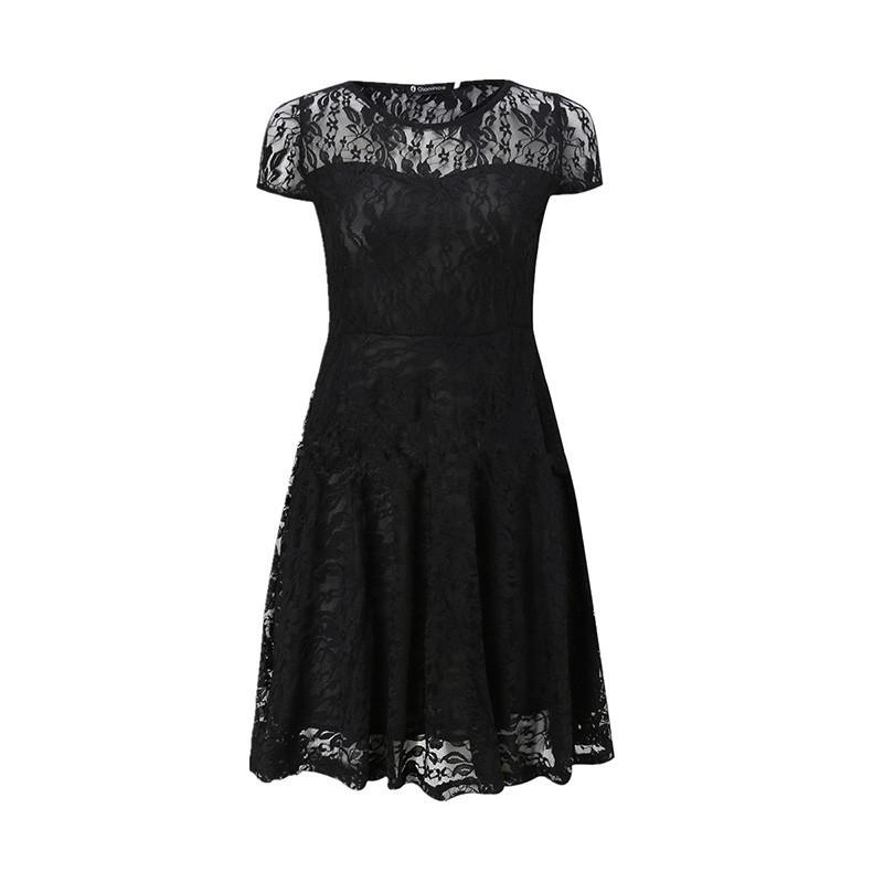 Elegant New Women's Floral Lace Short Sleeve Cocktail Evening Party Mini Dress