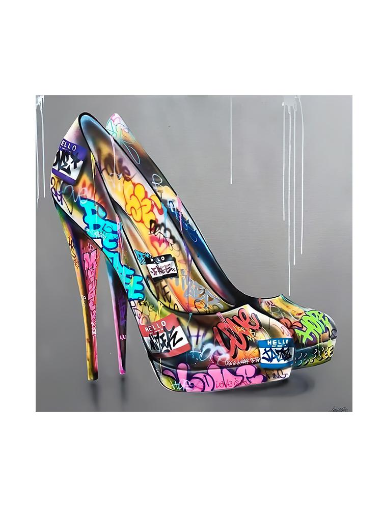 Graffiti-Kunst, Gamepad, Fingergeste, Löwe, Poster und Drucke, abstrakte Leinwandmalerei, Wandkunst, Bilder für Zuhause, Raumdekoration