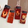 Phone Cover For Samsung Galaxy Z Flip 6 5 4 Case Transparent For Samsung Z Flip 3 Hard PC Foldable Shell New Nezha Fundas Capas