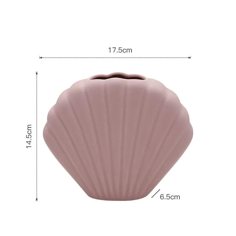 Nordische Kunst Muschelvase kreative Keramikvase Modern minimalistisch Wohnaccessoires moderne Blumenvase für Hochzeitsdekoration