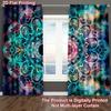 Mandala Print Curtains Suitable Bedroom Living Room Kitchen Decoration Home Window Set Of 2 Made Polyester Sitting Decor