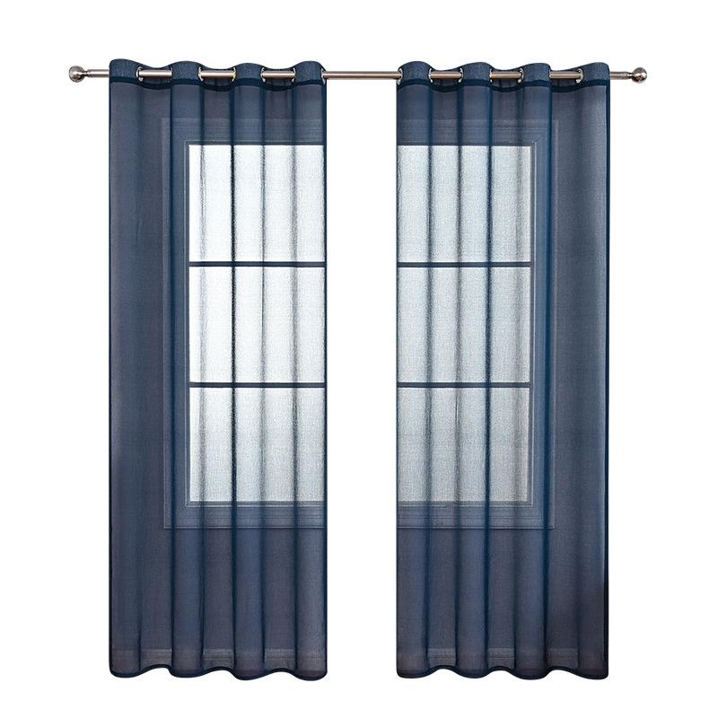 Solid Color Full Dolly Window Screen Semi-Blackout Curtains, Meike Multi-Finished Curtains