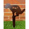 Puppy Iron Art Garden Stake, Outdoor Solid Color Lawn Ornament, Easy Install