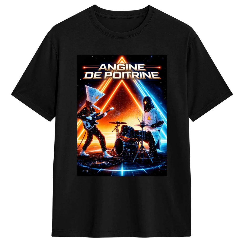 Casual Angine De Poitrine TShirt for Unisex Round Collar Pure Cotton T Shirt  Short Sleeve Tees Gift Idea Clothes