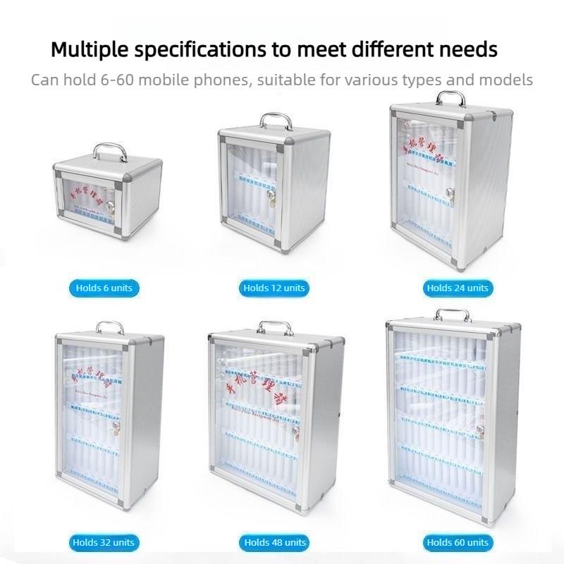 Transparent Restaurant Employee Storage Student Meeting Factory Locker Cell Phone Safe Deposit Box Portable Phone Storage Box