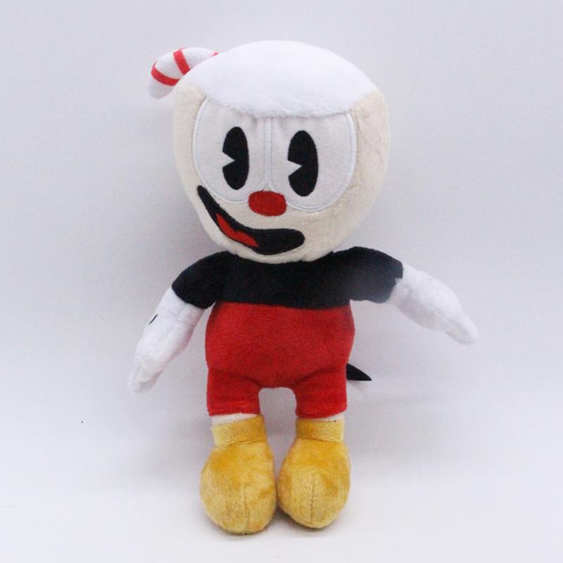 25cm Game Cuphead Plush Toy Mugman Soft Plushie Toy Anime Cartoon Stuffed Dolls Toys for Children Kids Birthday Christmas Gifts