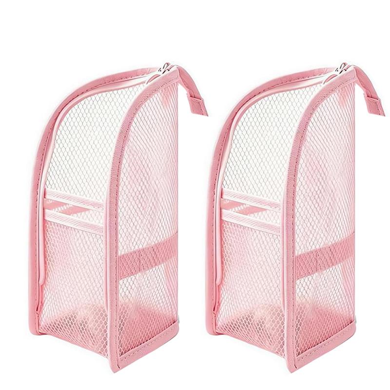 1/2PC EVA Mesh Cosmetic Bag Female Portable Travel Toiletry Bag Toothbrush Makeup Organizer Standing Storage Pouch Wash Pack