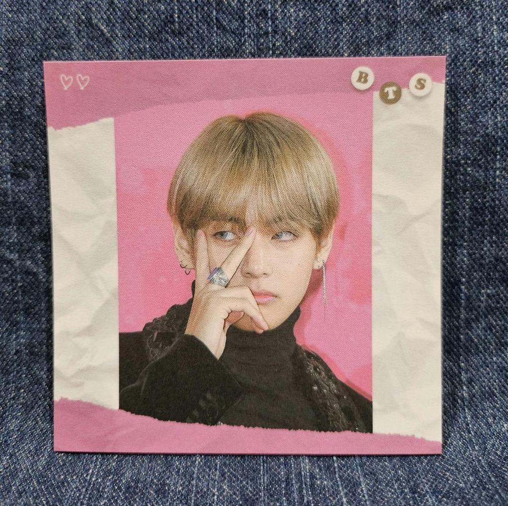 [USED] BTS Taehyung Memo Pads (25 sheets, 5 sheets each) Korean Producer