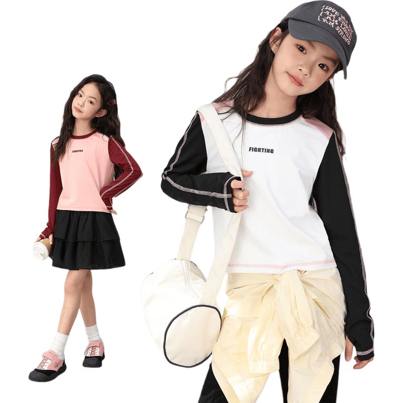 LUSON Girls  Quick-Dry Cool-Sense Long Sleeve Sports T-Shirt 120