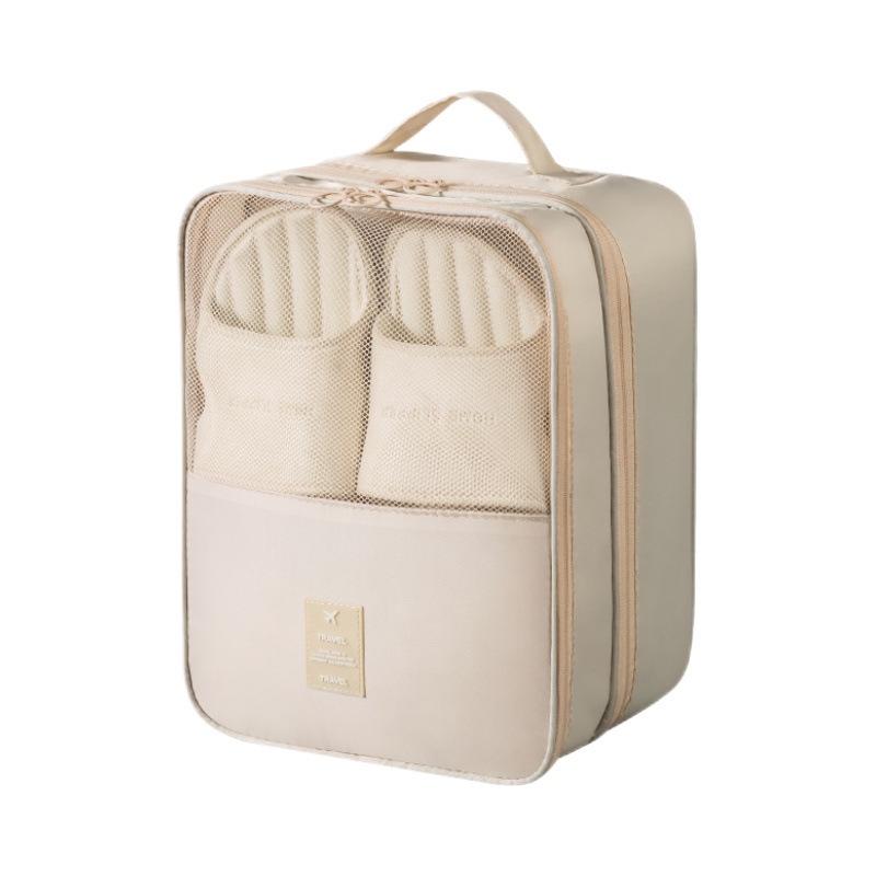 Пыле- и влагозащитный чемодан Портативная сумка для хранения обуви большой вместимости для деловых поездок бежевый 790₽