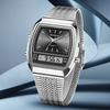 FOXBOX Mens Watch Luxury Sports Fashion Digital Men's Watches Waterproof Luminous Steel Quartz Wristwatches Reloj Hombre