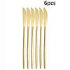 6pcs/30pcs Golden Stainless Steel Portuguese Cutlery Knife Fork Spoon Tea Spoon Chopsticks Upscale Cutlery Set