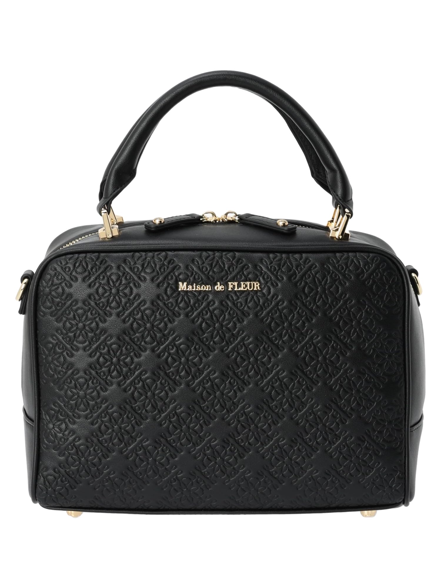 

[Maison de Fleur] FLEUR Monogram Square Boston Bag for Women 8A42F0J0300 Black