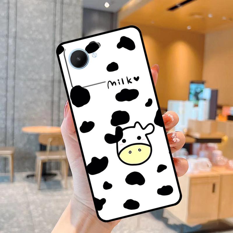 Dairy Cattle Cow Speckle Case For Realme C55 C33 C31 C35 C30 C11 C15 C25s C21Y GT Neo 5 3T 2T 8 9 10 11 Pro Plus