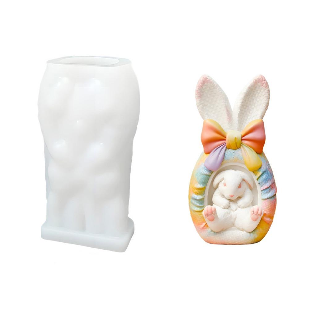 

Силиконовая форма для свечей в форме кролика, геометрический дизайн, кроличьи уши, форма для пасхального яйца, украшение для дома Style 2