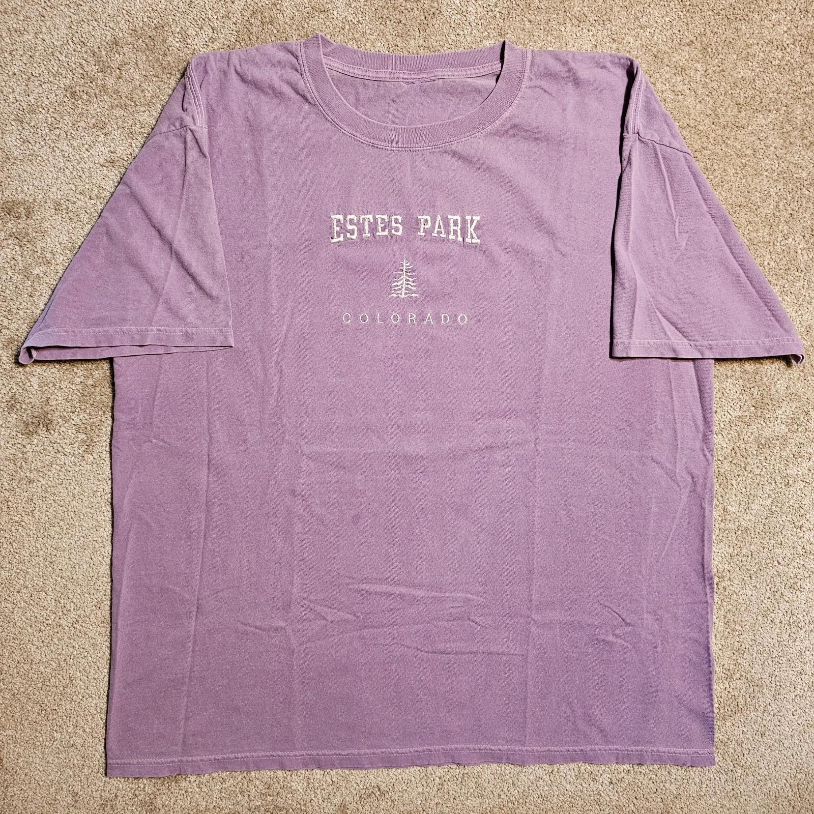 

Vintage 90s Y2k Estes Park Colorado T-shirt Mens XL Skate Souvenir Pastel Purple S