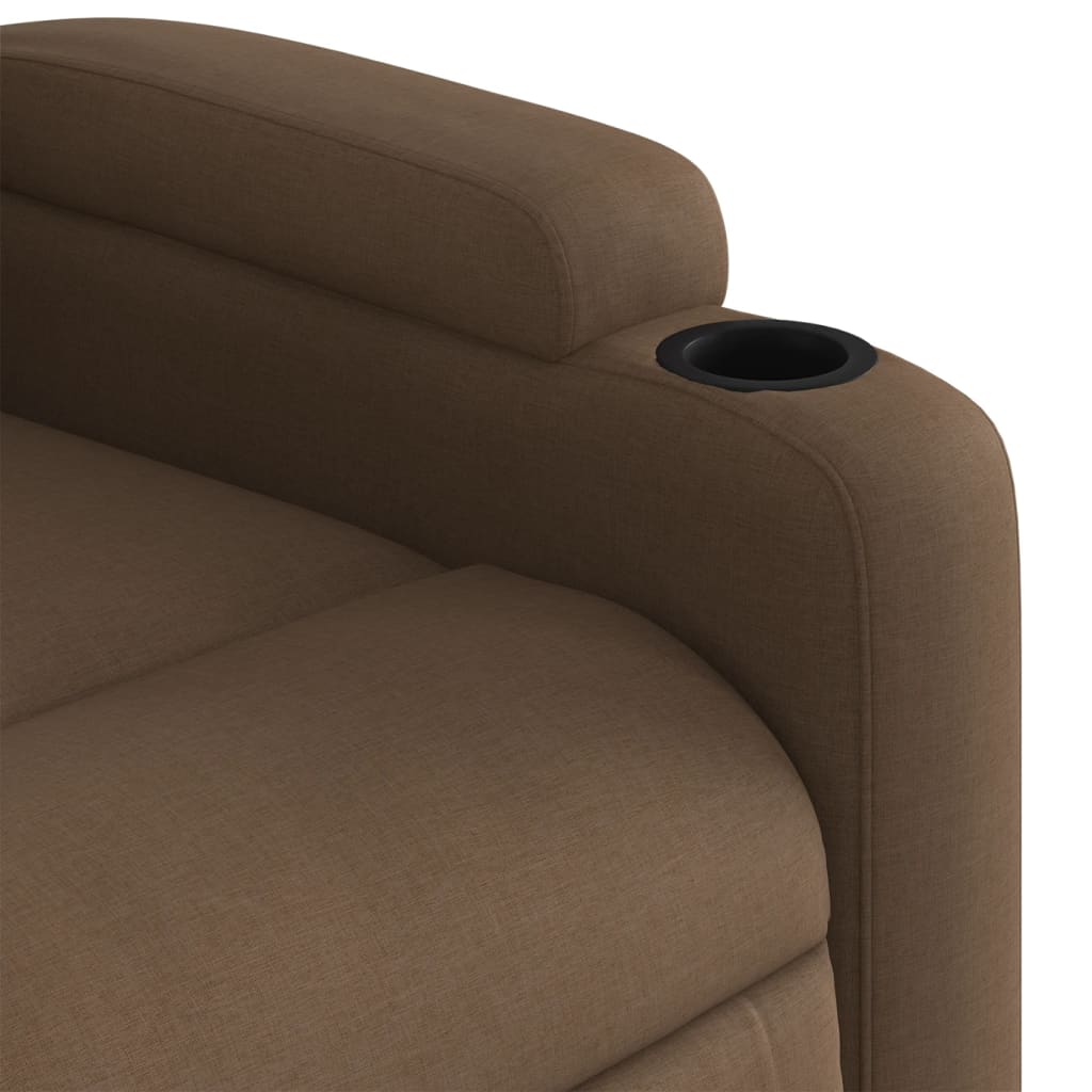 Electric Massage Chair Brown Fabric