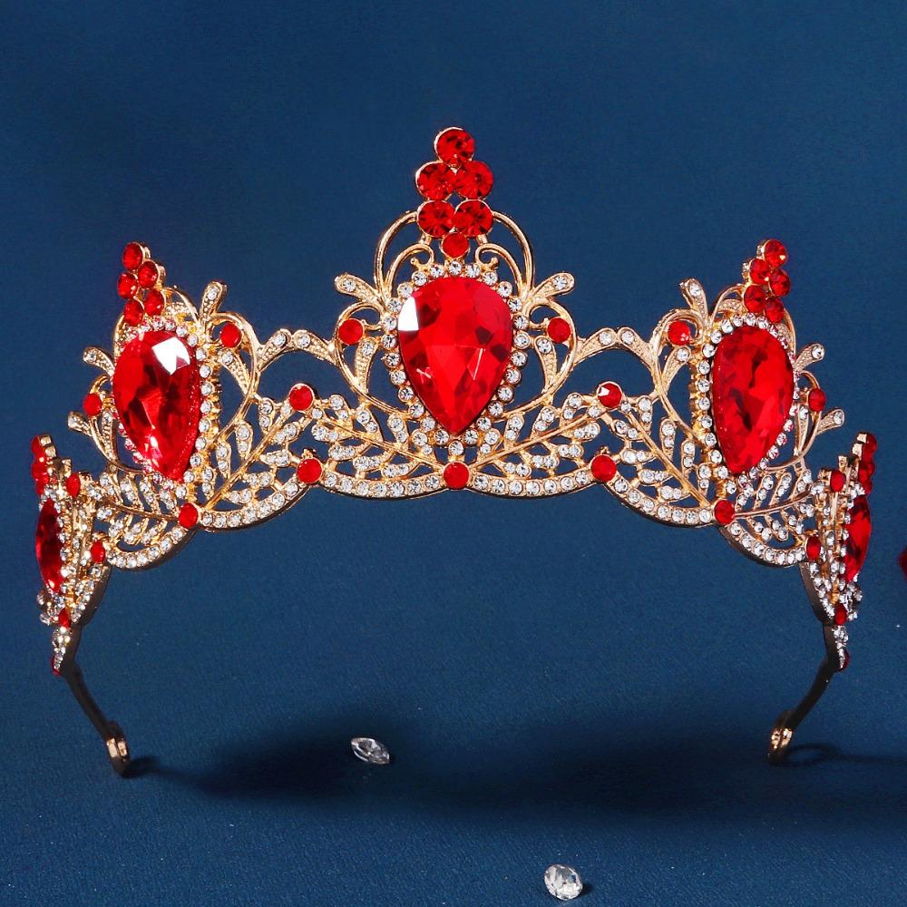 Luxury Baroque Crown Shiny Rhinestone Crown Fashion Princess Tiara  Bridal