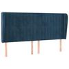 VidaXL Tête de lit avec oreilles Bleu foncé 183x23x118-128 cm Velours3118258