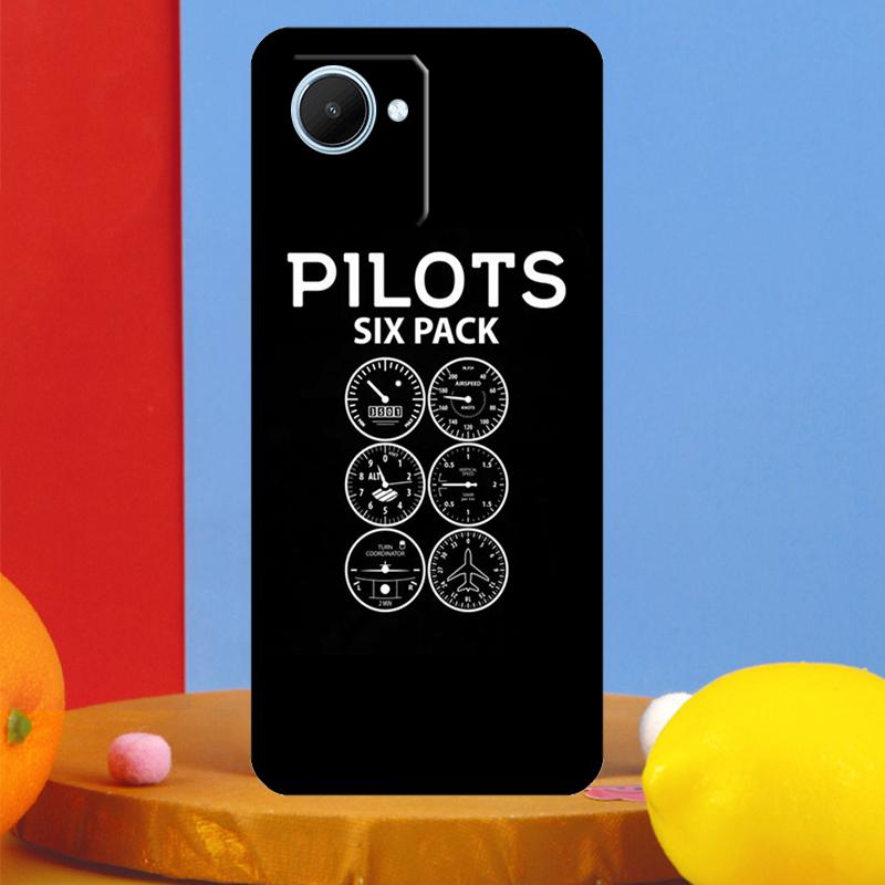 Coque pour Realme 12 9 10 11 Pro Plus C67 C55 C53 C51 C35 C33 C30 C25s C21Y C31 GT5 GT Neo 6 avec motif Pilote d'avion