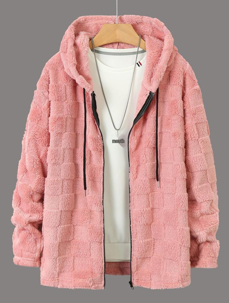 Men's Winter Thick Hooded Zip-Up Sweatshirt – Trendy Casual Jacket for Couples