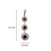 Garnet Dangle Pendant: 925 Sterling Silver Gemstone Jewelry