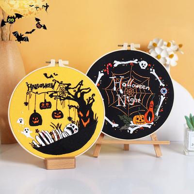 Novo Produto Bordado Feliz Halloween Bordado Bordado à Mão Pacote de Material Diy