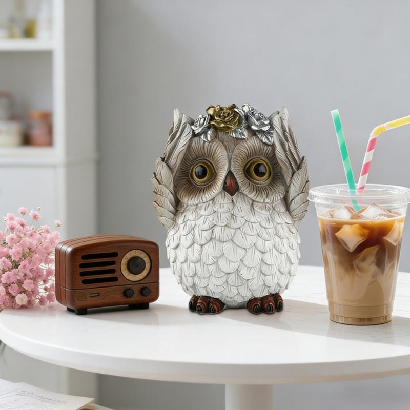 1Pc No See No Evils Hear No Evil Speak Owl Figurines Resin Owl Statues Home Decors Collectibles Animal Sculptures