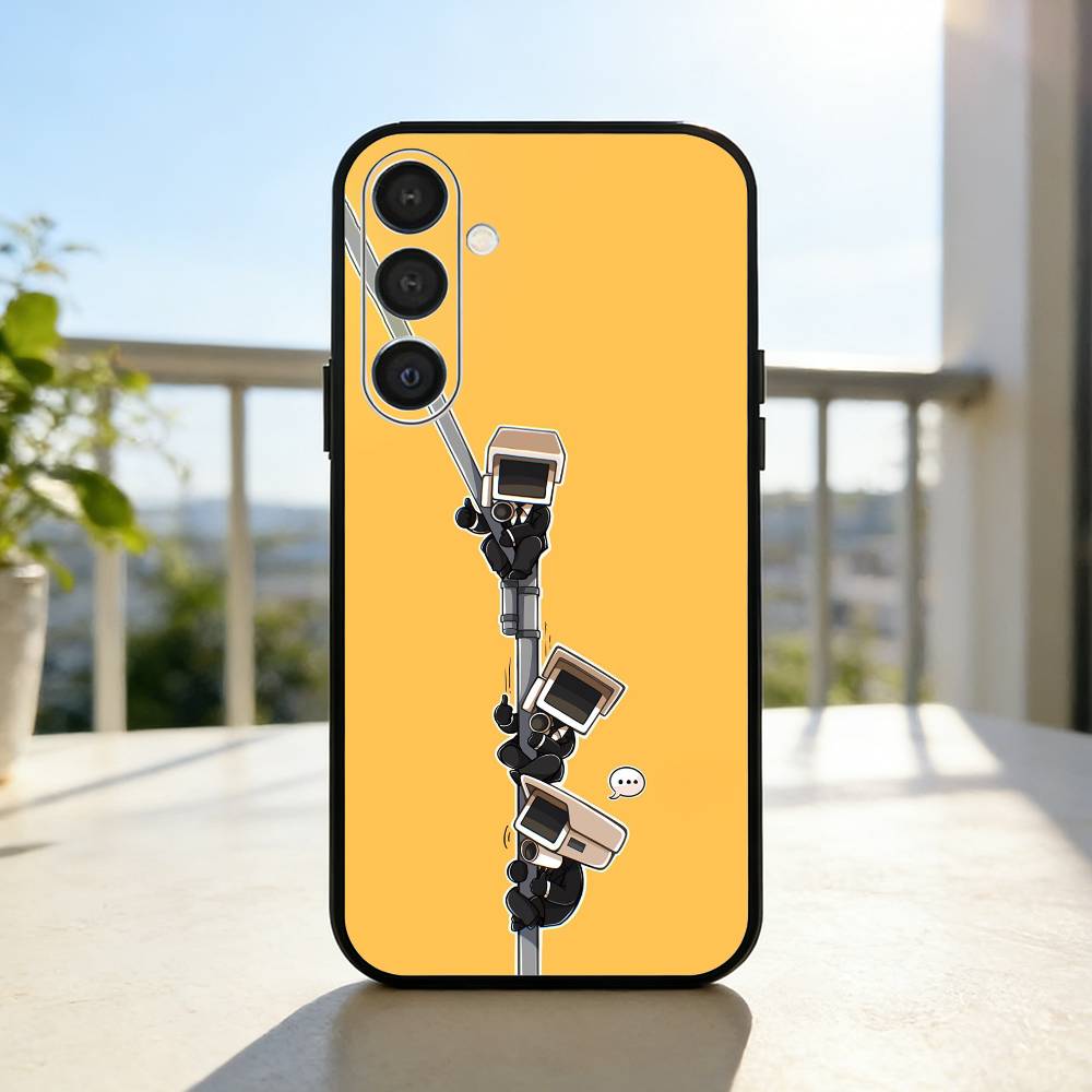1PC Skibidi T-Toilet ANIME Phone Case For Samsung A73,72,71,53,52,51,22,91,80, Soft Black Cover Samsung a71 4g