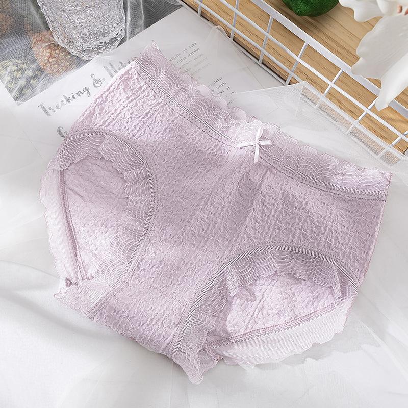 

Нижнее белье для девочек из кружева без следов, дышащие трусы со средней посадкой, утягивающие бедра, женские треугольные трусики one size