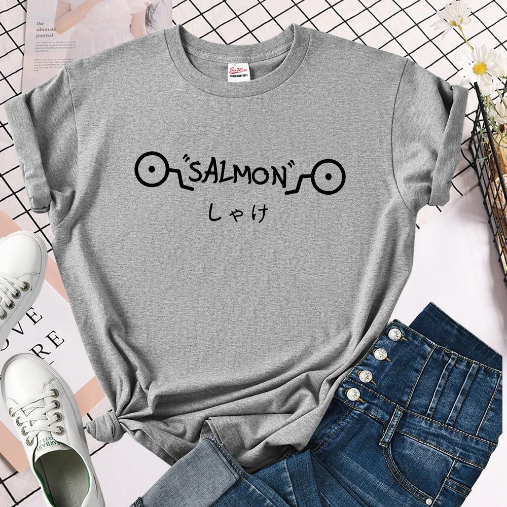 Anime Jjk Shirt Women's T-shirt Jujutsu Kaisen Inumaki Toge Salmon Shirt Top Camiseta Camiseta