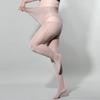 6D thin horse oil black stockings bright sexy smooth open crotch pantyhose plus crotch plus size 150kg