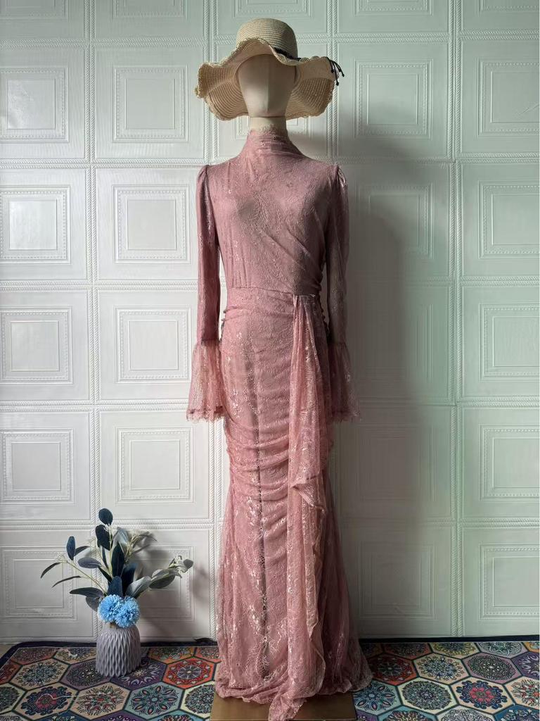 Elegant Spring 2025 Long Sleeve Evening Dress for Women