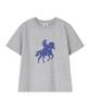 Eikyueikyuhauseukeulleob Star Horse T-Shirt [Melange Grey]