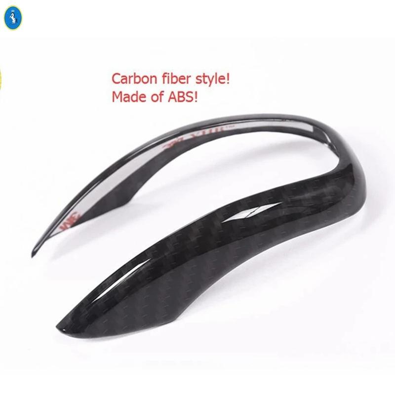 Car Gear Shift Knob Gear Head Handle Sticker Cover Trim For Alfa Romeo Stelvio 2017 -  ABS Carbon Fiber Exterior Accessories