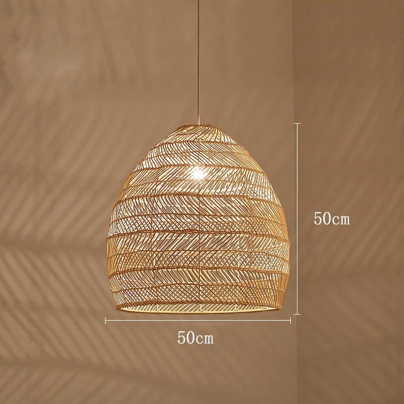 Chinese Style Handmake Rattan Pendant Lights Vintage Hanging Lamps Living Dining Room Loft Home Decor Cafe Restaurant Lighting