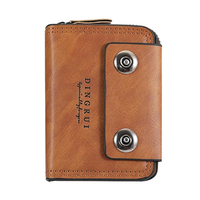 New Zipper Three Fold Wallet Multifunctional Men Card Holder Casual Male Coin Purse ID Card Holder Business Clutch Bag