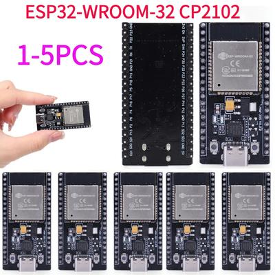 1-5Pcs ESP32 Development Board TYPE-C USB CP2102 WiFi+Bluetooth ESP32-WROOM-32 32Mbit SPI Flash 2412-2484MHz Expansion Board