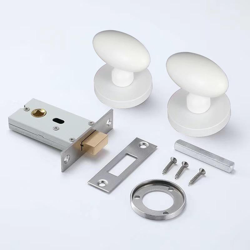 Versteckter Minimalistischer Weißer Runder Türgriff für Schlafzimmer
