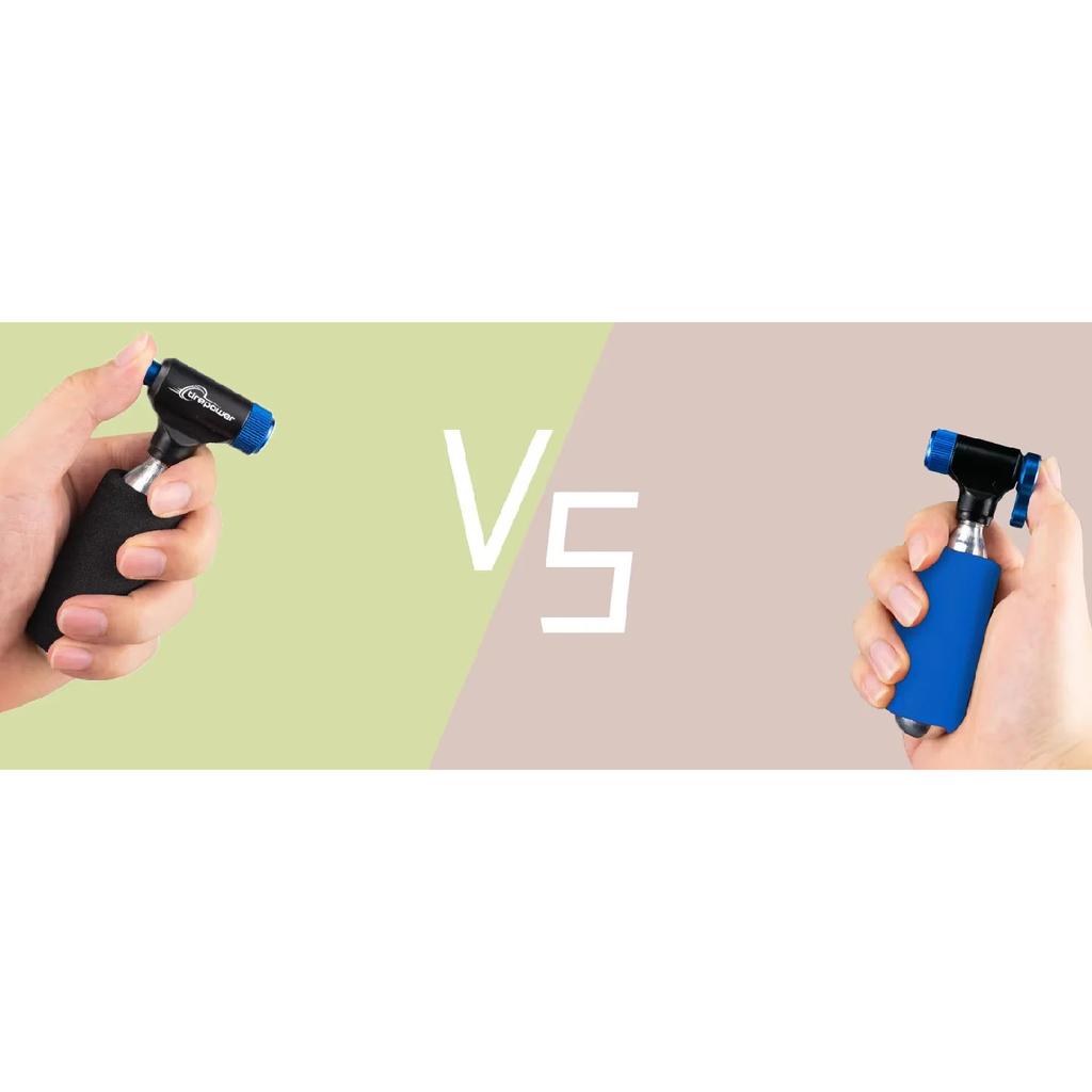 Ctrepower Aluminum Alloy CO2 Bike Tire Inflator Quick Push Button Release Fits Presta & Schrader Valves for Road & Mountain Bike