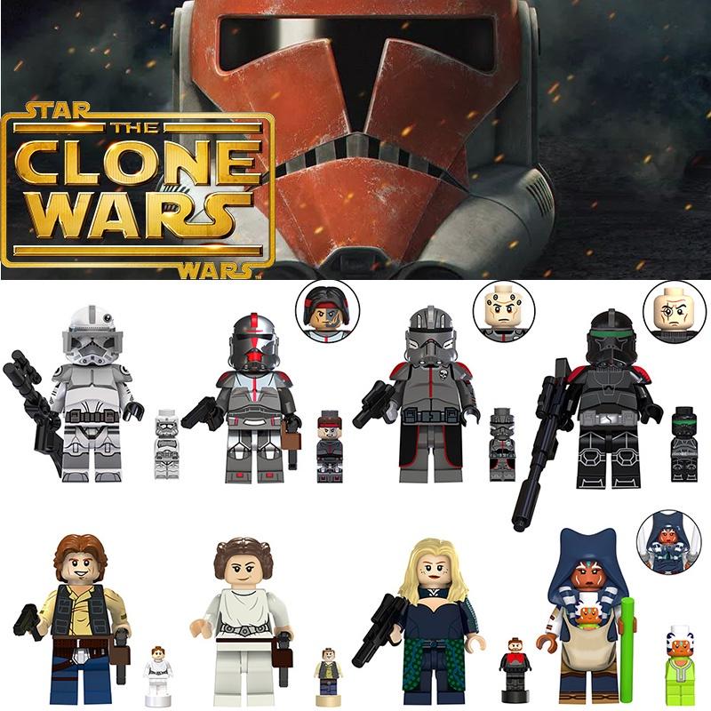 Tv6107 Sci-fi Series Clone Commander Echo Ahsoka Children's Assembly Figure Building Blocks Toy Suitable For Ages 3-14