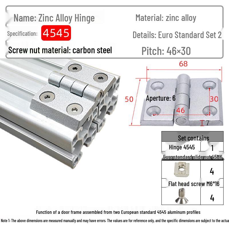 Hochleistungsscharniere aus Zinklegierung für Aluminiumprofiltüren (20/30/40/45)