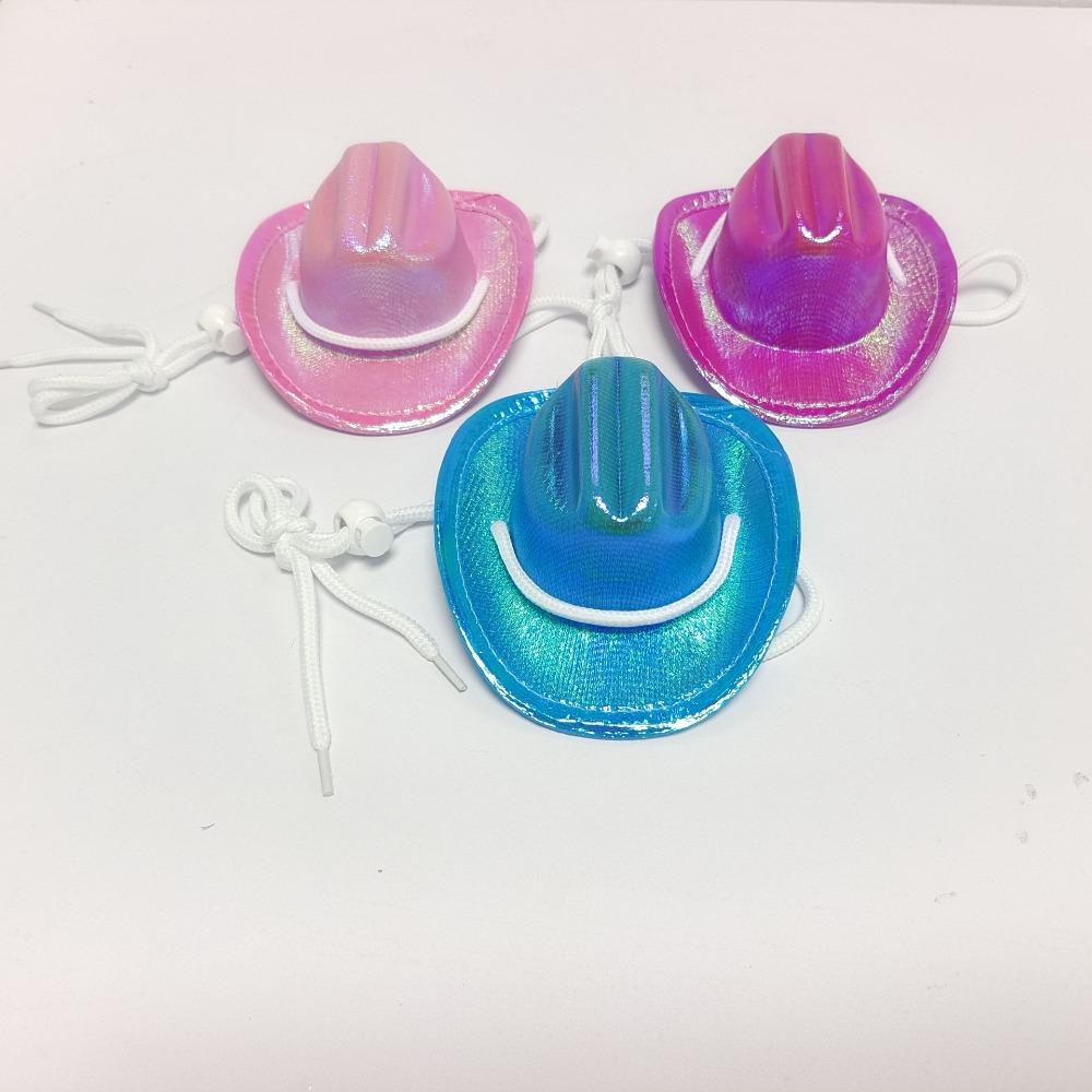 Pet Neon Shiny Space Cowboy Hat Clothing Set Dog Cat Symphony Cowboy Hat Western Cowboy Accessories