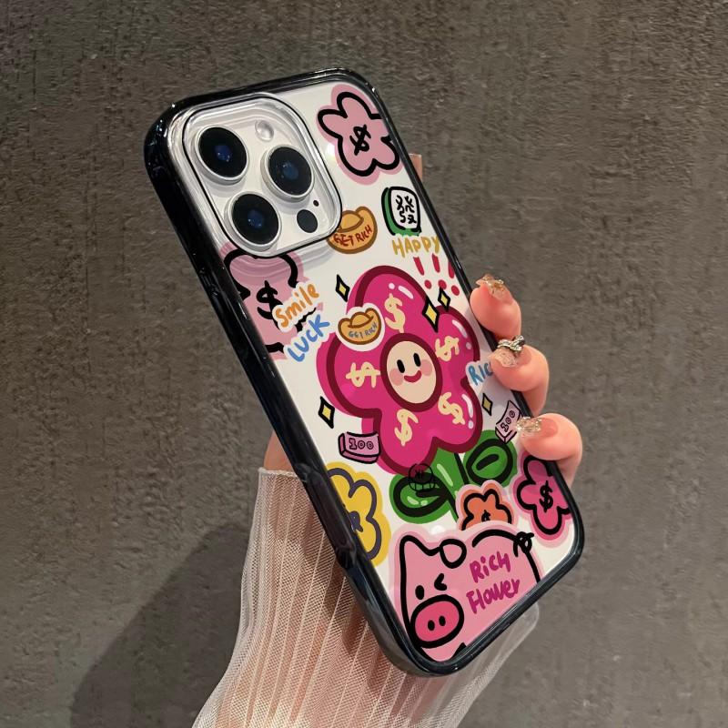 Soft Silicone Phone Case IPhone 16 Pro Max 17 With Cute Cartoon Design Anti Drop Full Coverage Korean Style