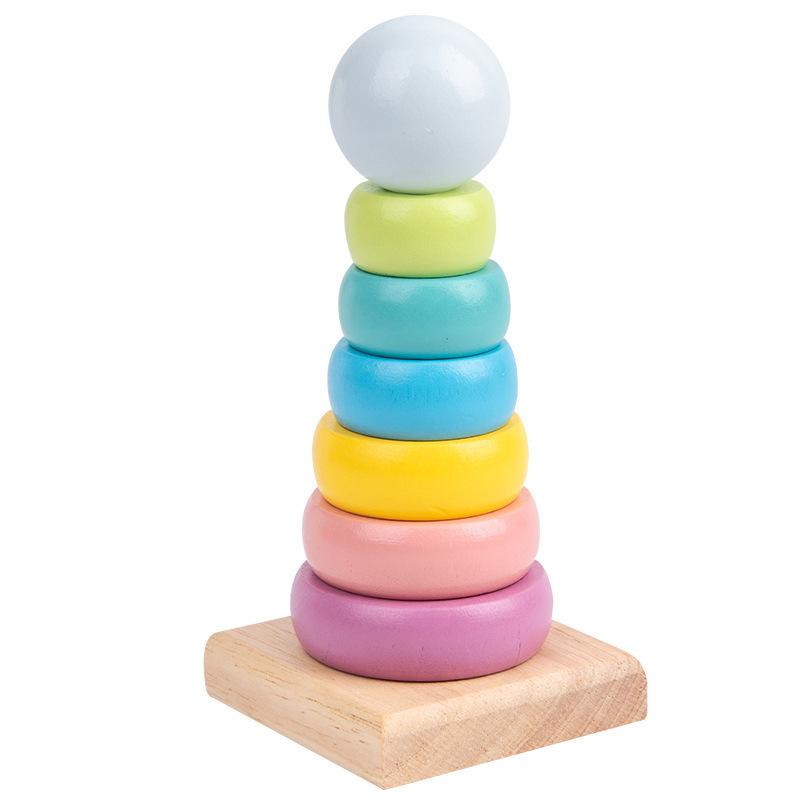 Mehrfarbiges pädagogisches Glockenspiel- und Stapelturm-Set für Kleinkinder