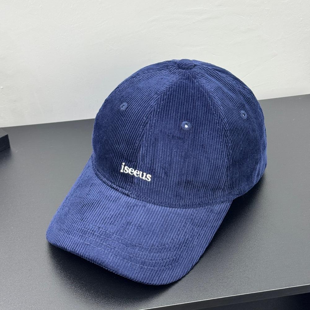 Fashion Hat Corduroy Autumn and Winter Face Peaked Cap Couple Casual Sports Hat Trend Alphabet Embroidery Baseball Hat Couple