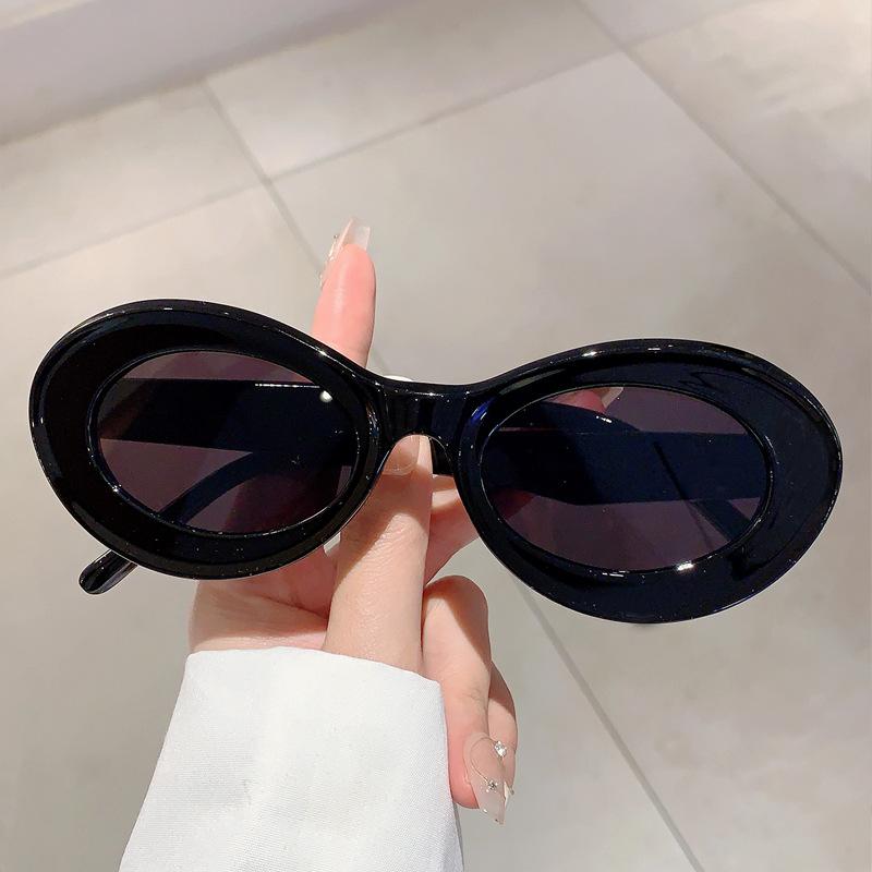 

Y2K Vintage Oval Sunglasses Women For Men Luxury Brand Designer Sun Glasses Steampunk Popular Pink Hip Hop Eyeglasses Frame