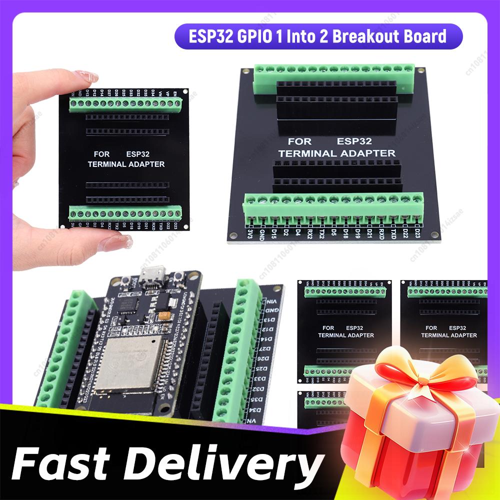 1-10PCS ESP32 Breakout Board GPIO 1 into 2 ESP--32 CP2102 Development Board Wireless WiFi+Bluetooth Dual Core Expansion Board