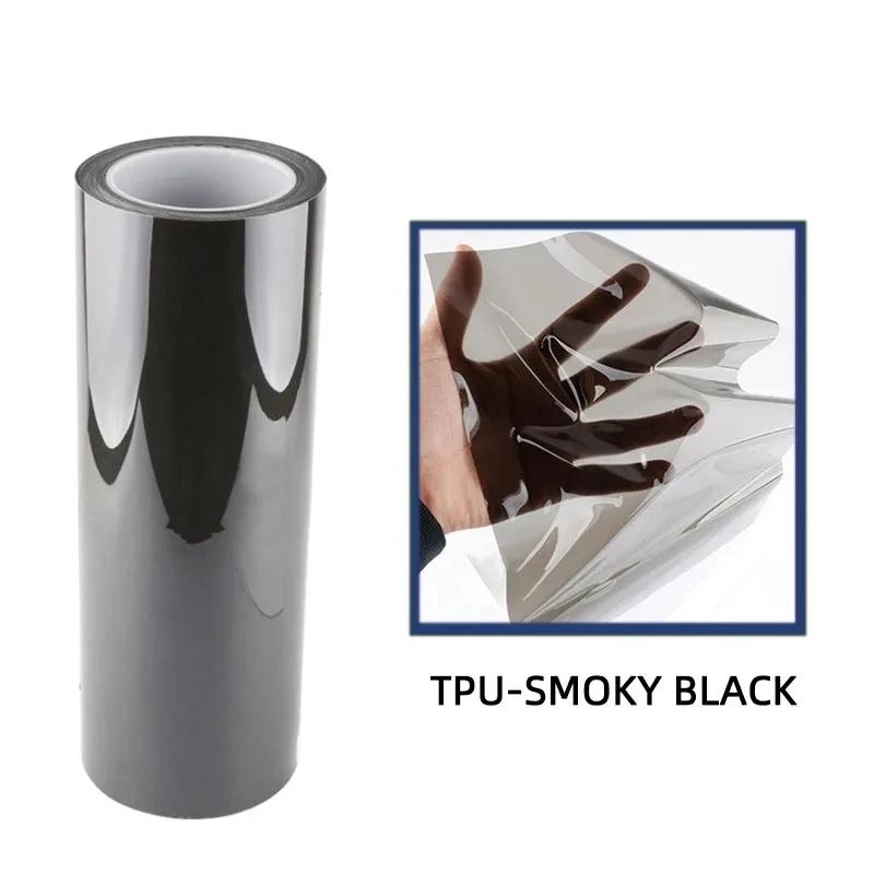High Quality TPU PPF film 0.3*15M/3M/2M/1M/Rls Car Headlight Protective Film Self-healing Anti Scratches light black transparent